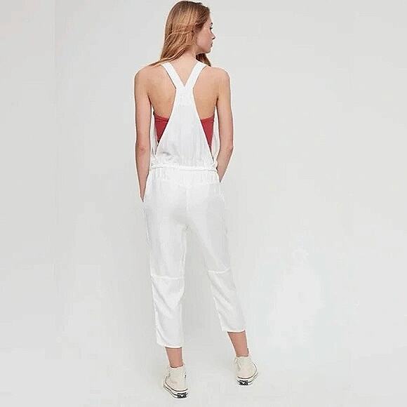 Aritzia Wilfred Valletta White Sleeveless Overalls  Romper Jumpsuit Size XXS - Picture 4 of 10